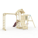 Polarplay Climbing Frame with Extended Tower, Single Swing, Monkey Bars and Slide - Stroemsund