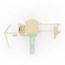 Polarplay Climbing Frame with Extended Tower, Single Swing, Monkey Bars and Slide - Stroemsund