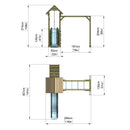 Polarplay Climbing Frame with Monkey Bars and Slide - Lund