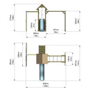 Polarplay Climbing Frame with Single Swing, Monkey Bars and Slide - Malmoe