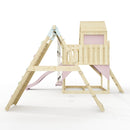 PolarPlay Climbing Platform and Playhouse with Double Swing, Climbing Wall and Slide - Oscar