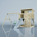 PolarPlay Climbing Platform and Playhouse with Double Swing - Nils