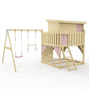 PolarPlay Climbing Platform and Playhouse with Double Swing - Nils