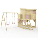 PolarPlay Climbing Platform and Playhouse with Double Swing - Nils