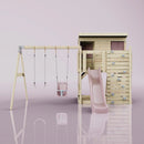 PolarPlay Climbing Platform and Playhouse with Double Swing - Nils