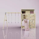 PolarPlay Climbing Platform and Playhouse with Double Swing - Nils