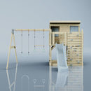 PolarPlay Climbing Platform and Playhouse with Double Swing - Nils