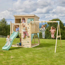 PolarPlay Climbing Platform and Playhouse with Double Swing - Nils