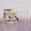PolarPlay Climbing Platform and Playhouse with Double Swing - Nils