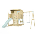 PolarPlay Climbing Platform and Playhouse with Double Swing - Nils