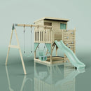PolarPlay Climbing Platform and Playhouse with Double Swing - Nils