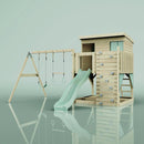 PolarPlay Climbing Platform and Playhouse with Double Swing - Nils