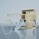 PolarPlay Climbing Platform and Playhouse with Double Swing - Nils