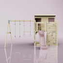 PolarPlay Climbing Platform and Playhouse with Double Swing - Nils