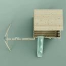 PolarPlay Climbing Platform and Playhouse with Double Swing - Nils