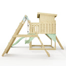 PolarPlay Climbing Platform and Playhouse with Single Swing and Climbing Wall - Emil
