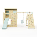 PolarPlay Climbing Platform and Playhouse with Single Swing and Climbing Wall - Emil