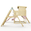 PolarPlay Climbing Platform and Playhouse with Single Swing and Climbing Wall - Emil