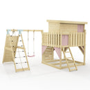 PolarPlay Climbing Platform and Playhouse with Single Swing and Climbing Wall - Emil