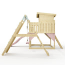 PolarPlay Climbing Platform and Playhouse with Single Swing and Climbing Wall - Emil