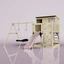 PolarPlay Climbing Platform and Playhouse with Single Swing - Nils