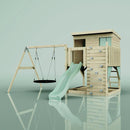 PolarPlay Climbing Platform and Playhouse with Single Swing - Nils