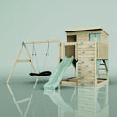 PolarPlay Climbing Platform and Playhouse with Single Swing - Nils