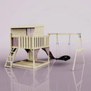 PolarPlay Climbing Platform and Playhouse with Single Swing - Nils