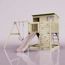PolarPlay Climbing Platform and Playhouse with Single Swing - Tjorven