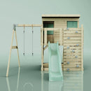 PolarPlay Climbing Platform and Playhouse with Single Swing - Tjorven