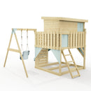 PolarPlay Climbing Platform and Playhouse with Single Swing - Tjorven
