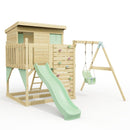PolarPlay Climbing Platform and Playhouse with Single Swing - Tjorven