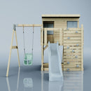 PolarPlay Climbing Platform and Playhouse with Single Swing - Tjorven