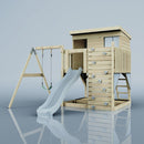 PolarPlay Climbing Platform and Playhouse with Single Swing - Tjorven
