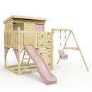 PolarPlay Climbing Platform and Playhouse with Single Swing - Tjorven