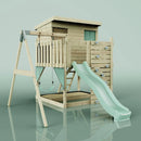 PolarPlay Climbing Platform and Playhouse with Single Swing - Tjorven
