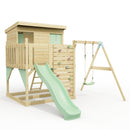 PolarPlay Climbing Platform and Playhouse with Single Swing - Tjorven