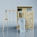 PolarPlay Climbing Platform and Playhouse with Single Swing - Tjorven