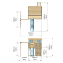 PolarPlay Climbing Platform and Playhouse with Single Swing - Tjorven
