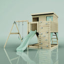 PolarPlay Climbing Platform and Playhouse with Single Swing - Tjorven