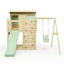 PolarPlay Climbing Platform and Playhouse with Single Swing - Tjorven