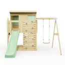 PolarPlay Climbing Platform and Playhouse with Single Swing - Tjorven