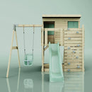 PolarPlay Climbing Platform and Playhouse with Single Swing - Tjorven