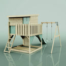 PolarPlay Climbing Platform and Playhouse with Single Swing - Tjorven
