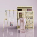 PolarPlay Climbing Platform and Playhouse with Single Swing - Tjorven