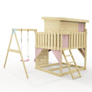 PolarPlay Climbing Platform and Playhouse with Single Swing - Tjorven