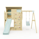 PolarPlay Climbing Platform and Playhouse with Single Swing - Tjorven