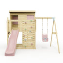 PolarPlay Climbing Platform and Playhouse with Single Swing - Tjorven