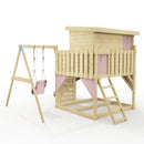 PolarPlay Climbing Platform and Playhouse with Single Swing - Tjorven