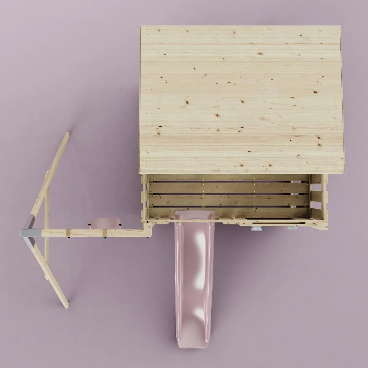 PolarPlay Climbing Platform and Playhouse with Single Swing - Tjorven